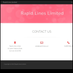Screen shot of the Rapid Lines Ltd website.