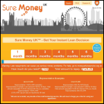 Screen shot of the Sure Money Ltd website.