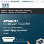 Screen shot of the Advanced Chemical Etching Ltd website.