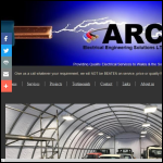 Screen shot of the Arc Engineering Design Ltd website.