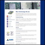 Screen shot of the Mica Technology UK Ltd website.