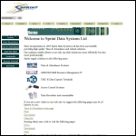 Screen shot of the Sprint Data Systems Ltd website.