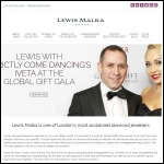 Screen shot of the Lewis Malka London website.