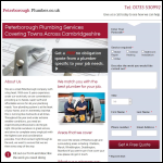 Screen shot of the Peterborough Plumbing website.