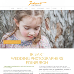 Screen shot of the Iris Art Photography website.