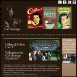 Screen shot of the Cafe Santiago website.