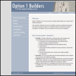 Screen shot of the Option One Builders Ltd website.