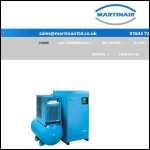 Screen shot of the Martinair Compressors Ltd website.