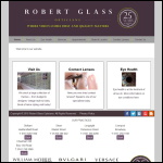 Screen shot of the Robert Glass Opticians Ltd website.
