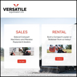 Screen shot of the Versatile Equipment Ltd website.