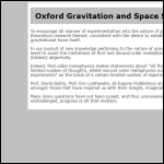 Screen shot of the Oxford Gravitation & Space Studies Bureau website.
