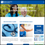 Screen shot of the British Nursing Association Healthcare Services Ltd website.
