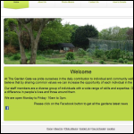 Screen shot of the The Garden Gate Project Ltd website.