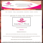 Screen shot of the Simply Nails Ltd website.