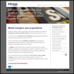 Screen shot of the Prism Consult Ltd website.