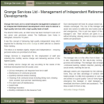 Screen shot of the Grange Services (UK) Ltd website.
