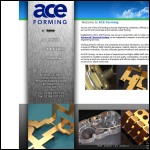 Screen shot of the ACE Forming Ltd website.