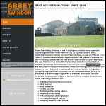 Screen shot of the Abbey Scaffolding (Swindon) Ltd website.