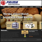 Screen shot of the Prima Engineering Services Ltd website.