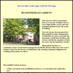 Screen shot of the Blossomfield Gardens Management Ltd website.