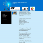 Screen shot of the Regent Electrical Services Ltd website.