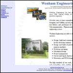 Screen shot of the Wenham Engineering Ltd website.