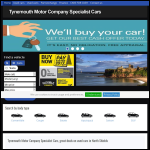 Screen shot of the Tynemouth Motor Company Select Ltd website.