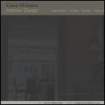 Screen shot of the Clare Williams Interior Design Ltd website.
