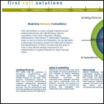 Screen shot of the First Call Solutions Ltd website.