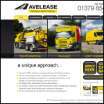 Screen shot of the Avelease Ltd website.