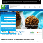Screen shot of the Holiday Inn Express Portsmouth website.