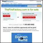 Screen shot of the The Fire Factory Ltd website.