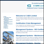 Screen shot of the C-qes Ltd website.
