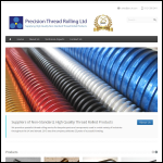 Screen shot of the Precision Thread Rolling Ltd website.