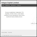 Screen shot of the Integra Capital Ltd website.