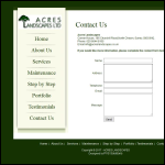 Screen shot of the A.C.R.E.S. & Landscapes Ltd website.