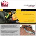 Screen shot of the Lee Roofing Ltd website.