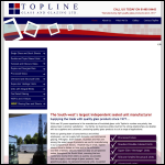 Screen shot of the Topline Glass & Glazing Ltd website.