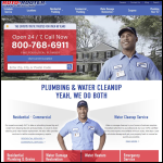 Screen shot of the A to B Plumbing & Drainage website.