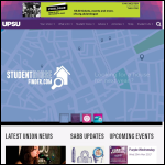 Screen shot of the The University of Portsmouth Students' Union website.