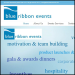 Screen shot of the Blue Ribbon Events Ltd website.