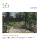 Screen shot of the Eden Garden Design Glasgow website.