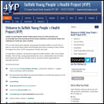 Screen shot of the Suffolk Young People's Health Project website.