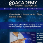 Screen shot of the Academy Internet Solutions Ltd website.