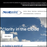 Screen shot of the Blue Wire Communications Ltd website.