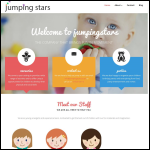 Screen shot of the Jumping Stars website.