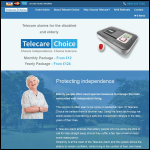 Screen shot of the Telecare Choice website.