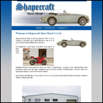 Screen shot of the Shapecraft Sheet Metal Co. Ltd website.