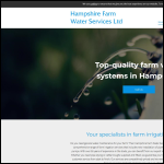 Screen shot of the Hampshire Farm Water Services Ltd website.
