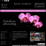 Screen shot of the Hope Florist website.